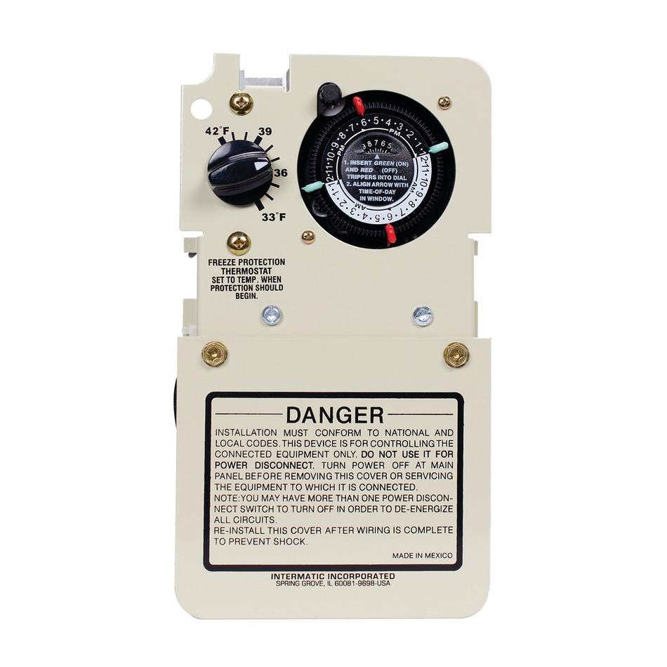Intermatic PF1103MT, Freeze Protection Timer with Thermostat for 120/240V Applications, Mechanism