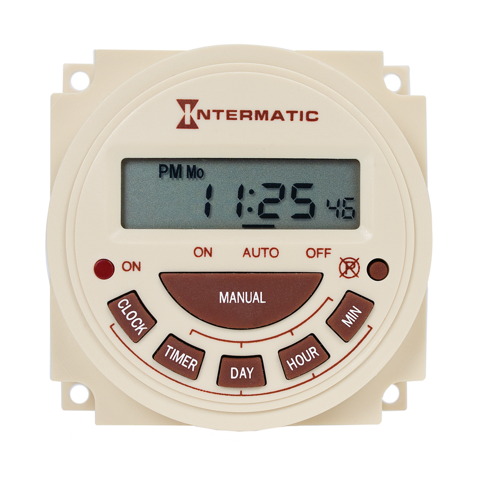 Intermatic PB373E, 7-Day 120V Electronic Panel Mount Timer