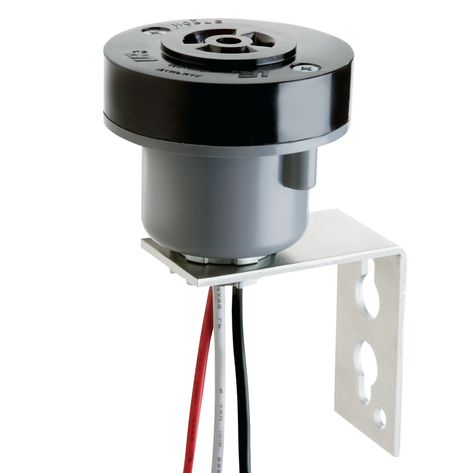 Intermatic K122, Locking Type Receptacle, 3-Pin, C136.10 Compliant, with Pole Mounting Bracket