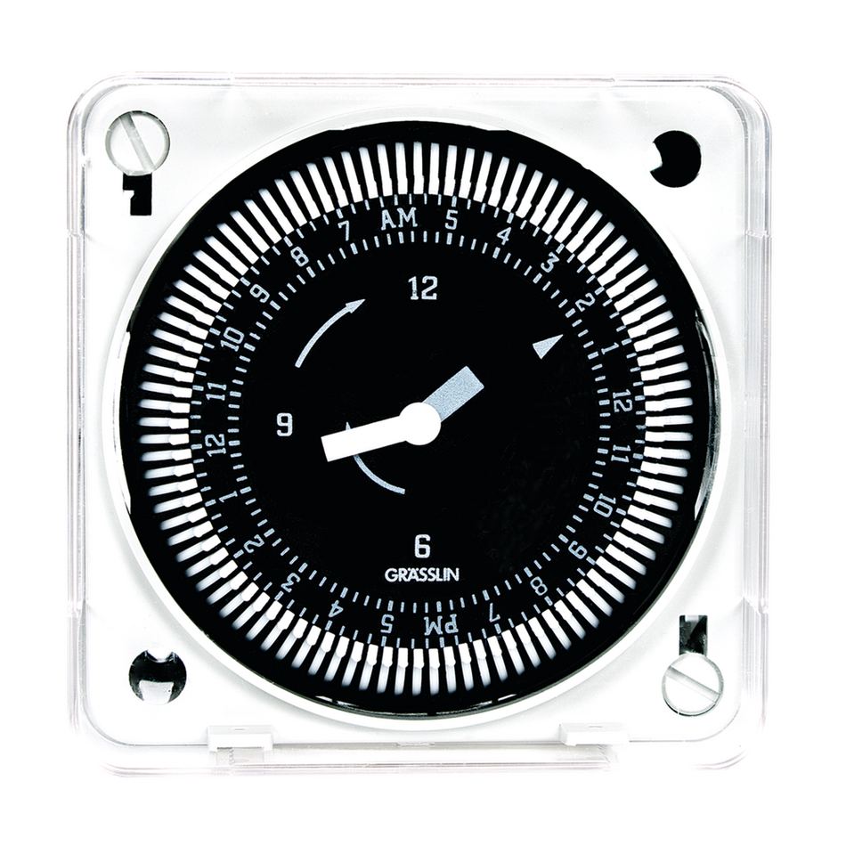 Intermatic MIL72EQTUZ-24, 24-Hour 12/24V Electromechanical Flush Mount Timer Module with Battery Backup, 15 Minute Intervals, 21A, SPDT