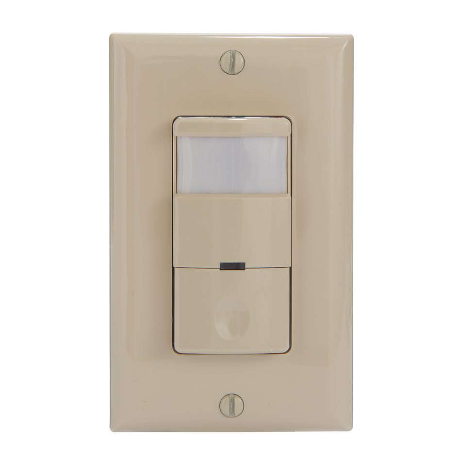 Intermatic IOS-DOV-IV, Commercial Grade In-Wall PIR Occupancy/Vacancy Sensor, Ivory