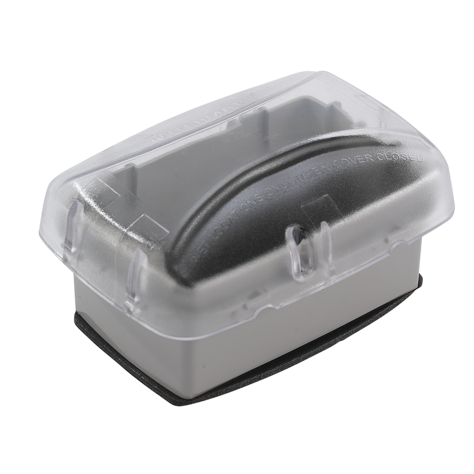 Intermatic WP3100C, Plastic In-Use Weatherproof Cover, Single-Gang, Vrt/Hrz, 2.75" Clear