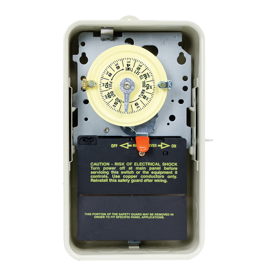 Intermatic T101R3, 24-Hour 120V Mechanical Time Switch, SPST, Type 3R Metal Enclosure