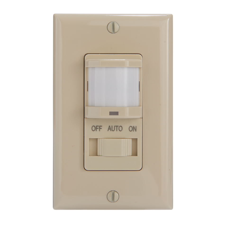 Intermatic IOS-DSIMF-IV, Residential In-Wall PIR Occupancy Sensor, No Neutral Required, Ivory