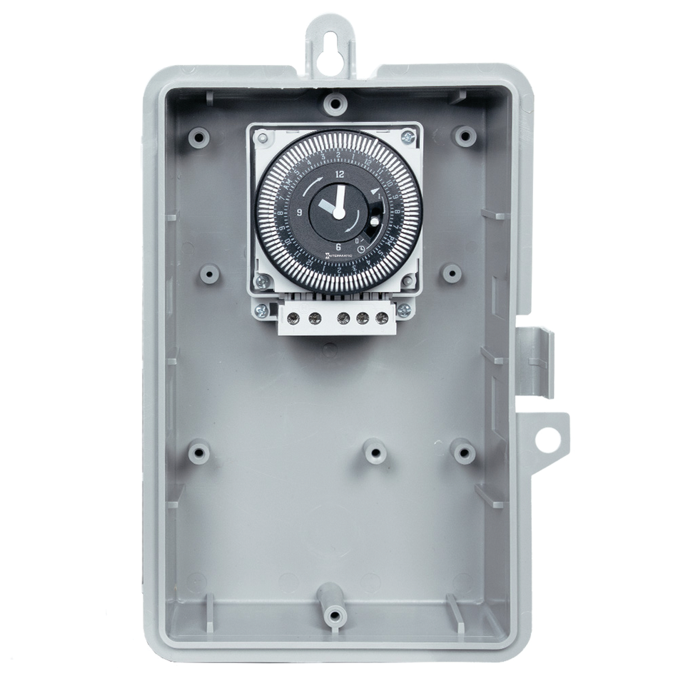 Intermatic GMXST-O-120, 24-Hour Electromechanical Timer, 15 Minute Intervals, Type 3R Outdoor Plastic Enclosure, SPDT, 21A, 120V
