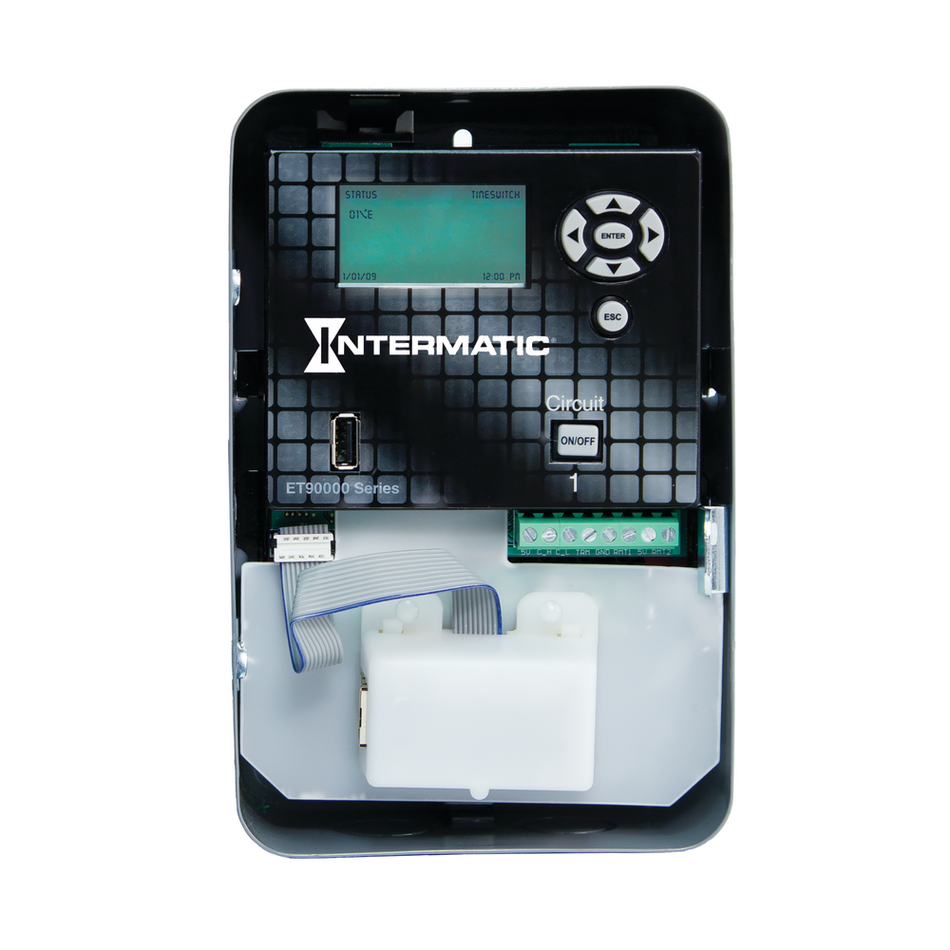 Intermatic ET90115CE, Astronomic 365-Day 1-Circuit Electronic Control, Indoor Metal Enclosure, SPDT, 120-277 Volt, Ethernet Included