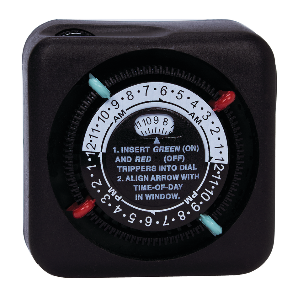 Intermatic TN111RM40, 24-Hour Outdoor Mechanical Plug-In Timer, 125V