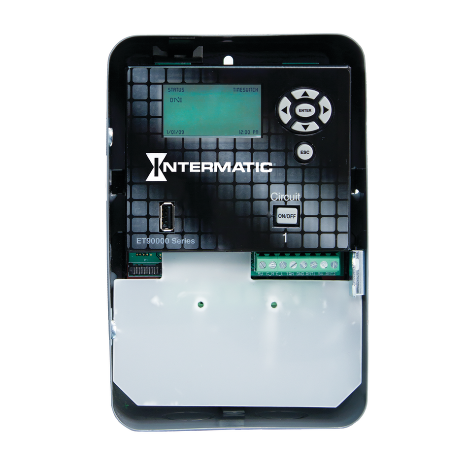 Intermatic ET90115C, Astronomic 365-Day 1-Circuit Electronic Control, NEMA 1 Indoor Metal Enclosure, SPDT, 120-277 Volt, Ethernet Optional