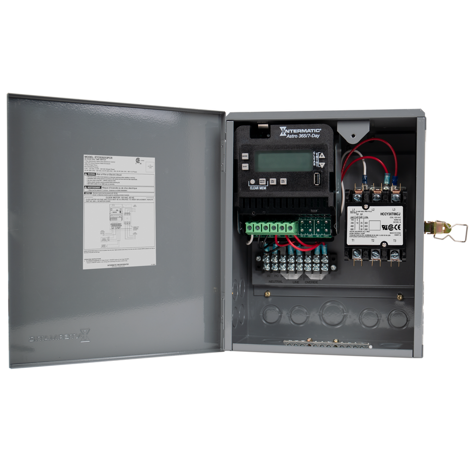 Intermatic ETCB28253PCR, Electronic All-Purpose Contractor Box, 120-480V, 60 Hz, 3PST, Outdoor Metal Enclosure