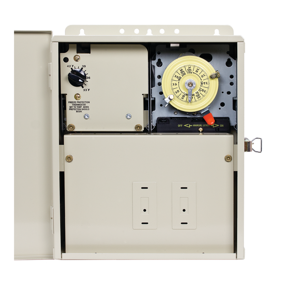 Intermatic PF1112T, Freeze Protection Control Center with Timer and Thermostat for 240V Applications, Type 3R Metal Enclosure