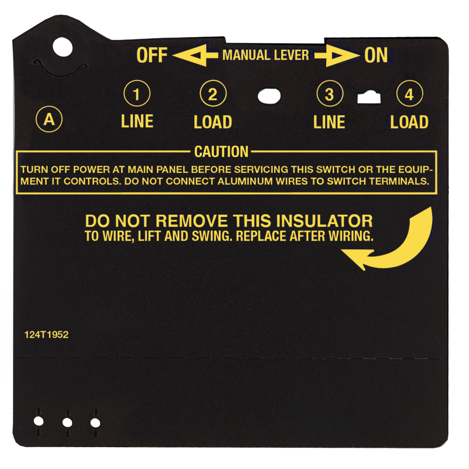Intermatic 124T1952, Insulator for Double-Pole Time Switch (T103, T104, T105, T173, T174, T175, T176, T185, WH40)