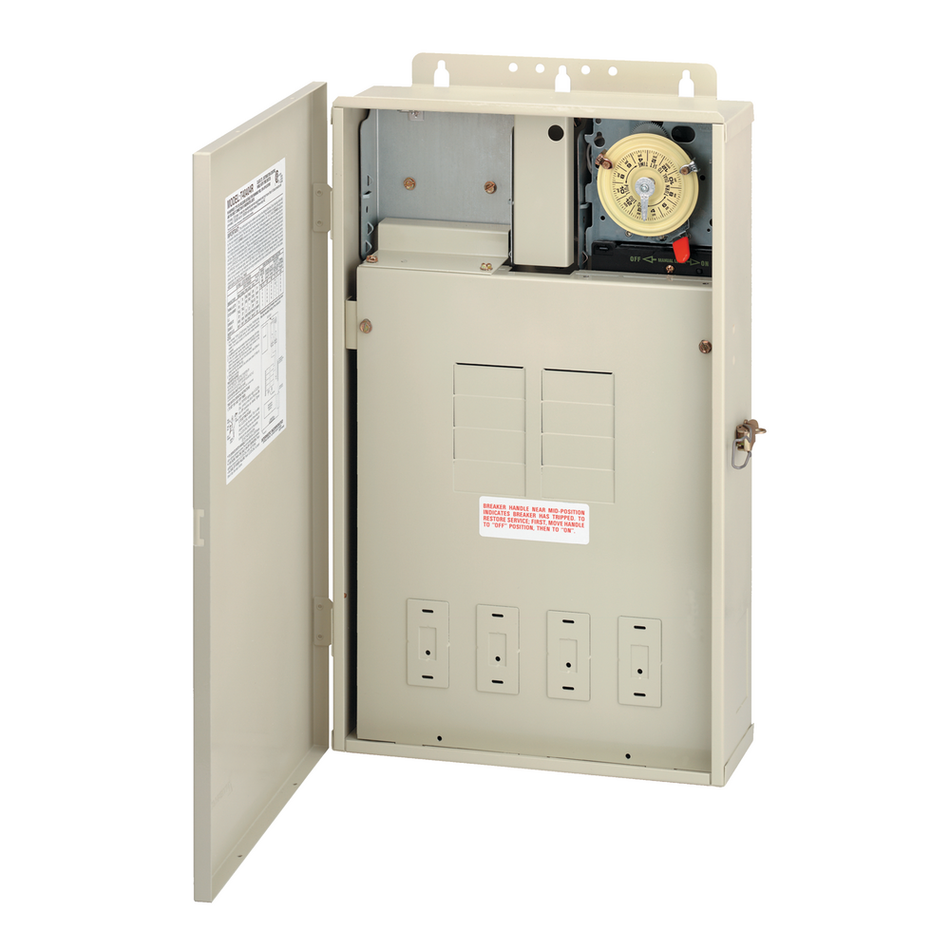 Intermatic T40004R, 125 A Load Center with T104M Mechanism, 8-Breaker Spaces