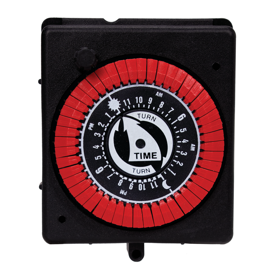 Intermatic PB913N66, 24-Hour 120V Mechanical Panel Mount Timer with Manual Override, 48 Trippers