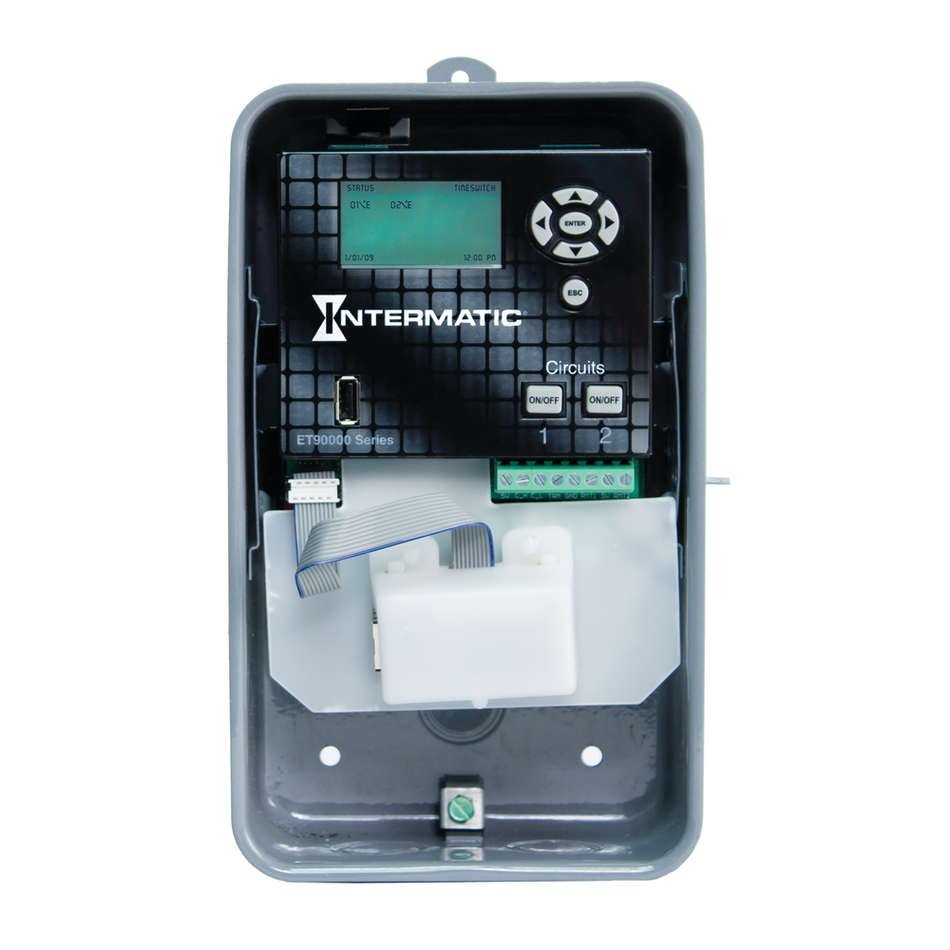 Intermatic ET90215CRE, Astronomic 365-Day 2-Circuit Electronic Control, Type 3R Outdoor Metal Enclosure, 2-SPDT, 120-277 Volt, Ethernet Included