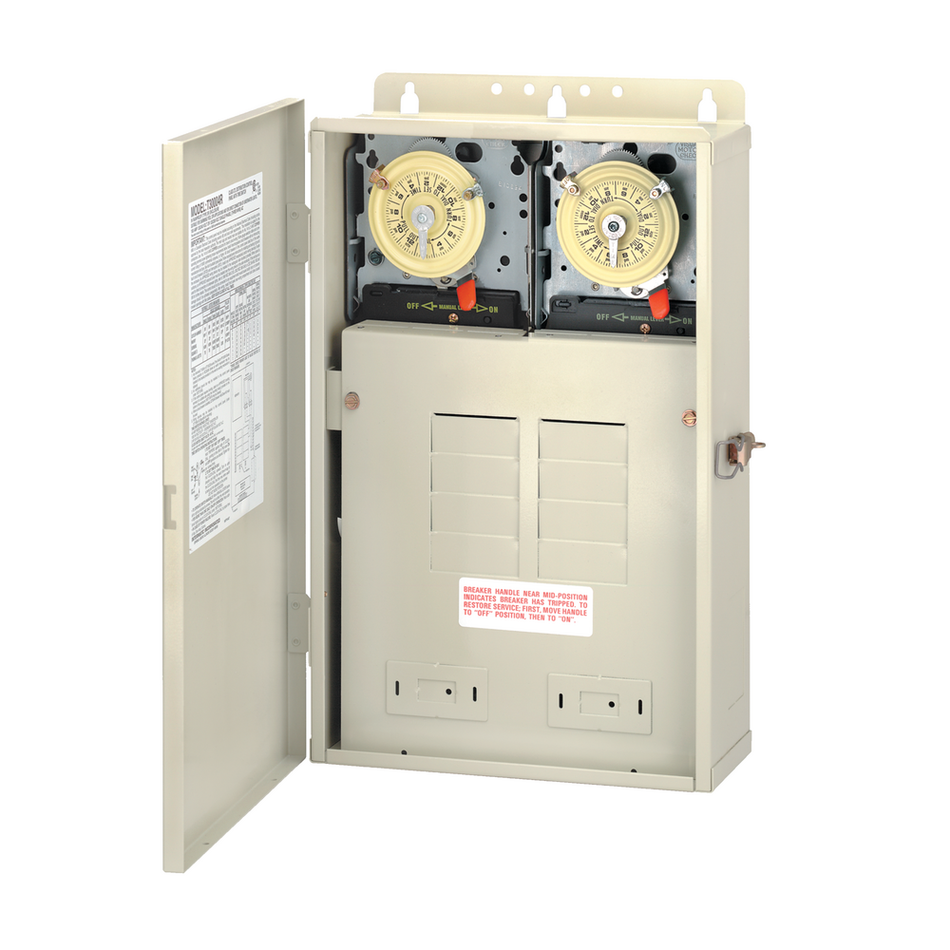 Intermatic T30604R, 100 A Load Center with T106M & T104M Mechanisms, 8-Breaker Spaces