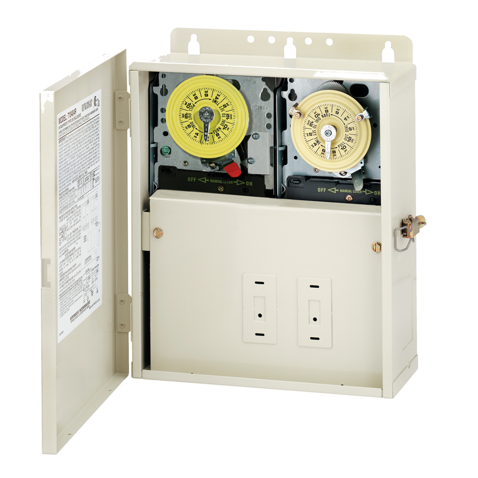 Intermatic T12404R, Control Panel with T104M201 & T104M Mechanisms