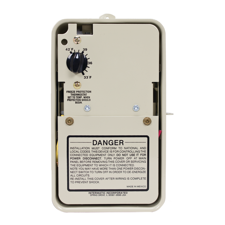 Intermatic PF1102, Freeze Protection Thermostat only for 240V Applications, Type 3R Metal Enclosure