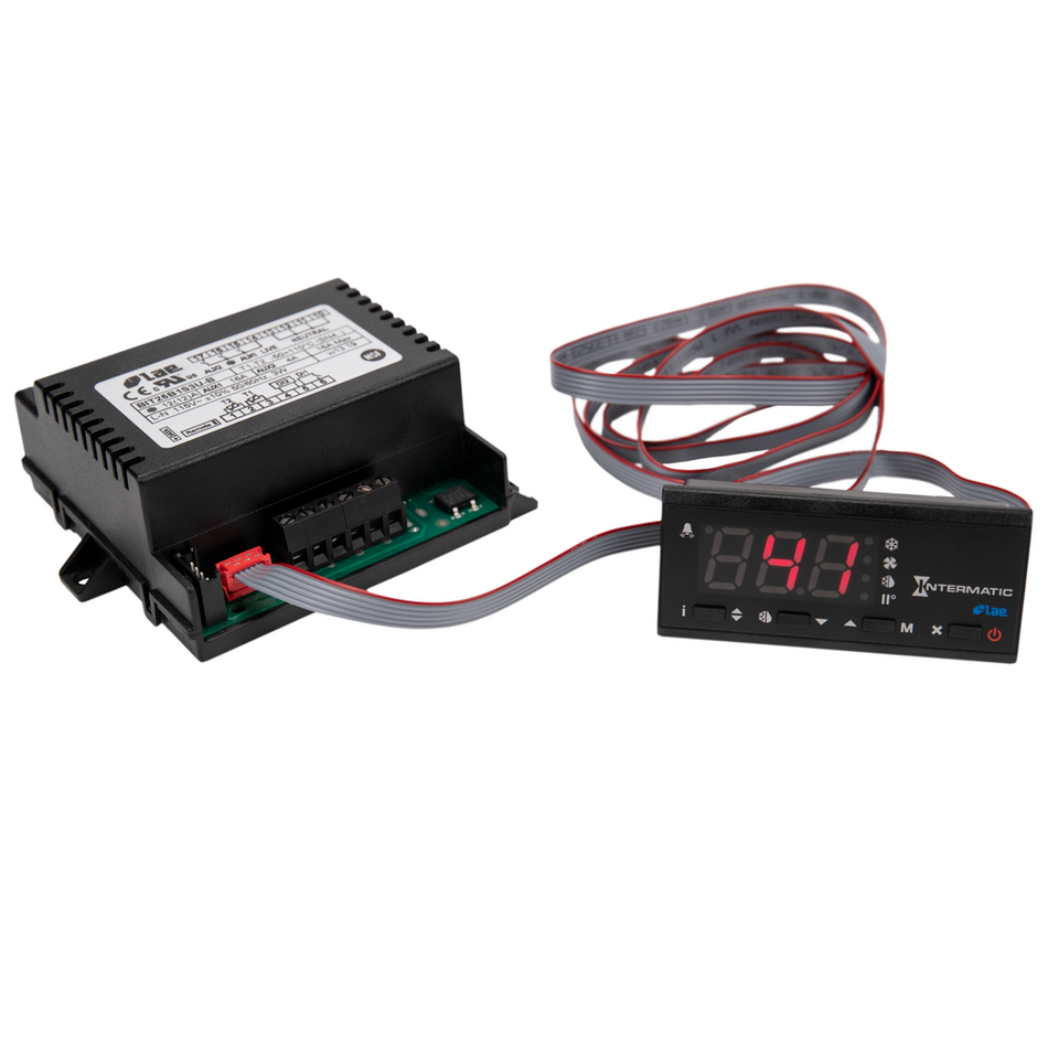 Intermatic BIT25-B1S3W-BI, Refrigeration Controller, 2 NTC/PTC Sensors, 1 Digital Input, 110-240 VAC, Screw Terminals, RS485, Propane Suitable (Display and cable sold separately)