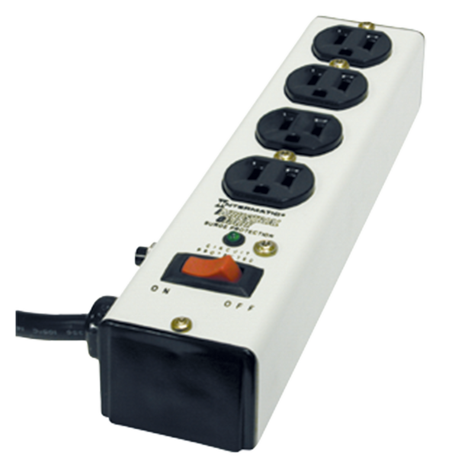 Intermatic IG112463, Surge Protective Device, Point-of-use strip, White, 3-Mode, 4 Outlets, 125 VAC, Type 3