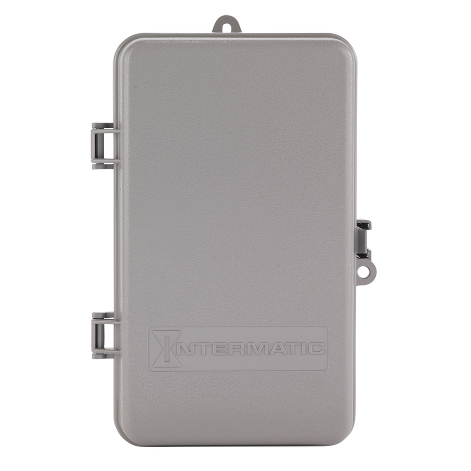 Intermatic T102P, 24-Hour Mechanical Time Switch, 208-277 VAC, 60Hz, SPST, Indoor/Outdoor Plastic Enclosure, 1 Hour Interval
