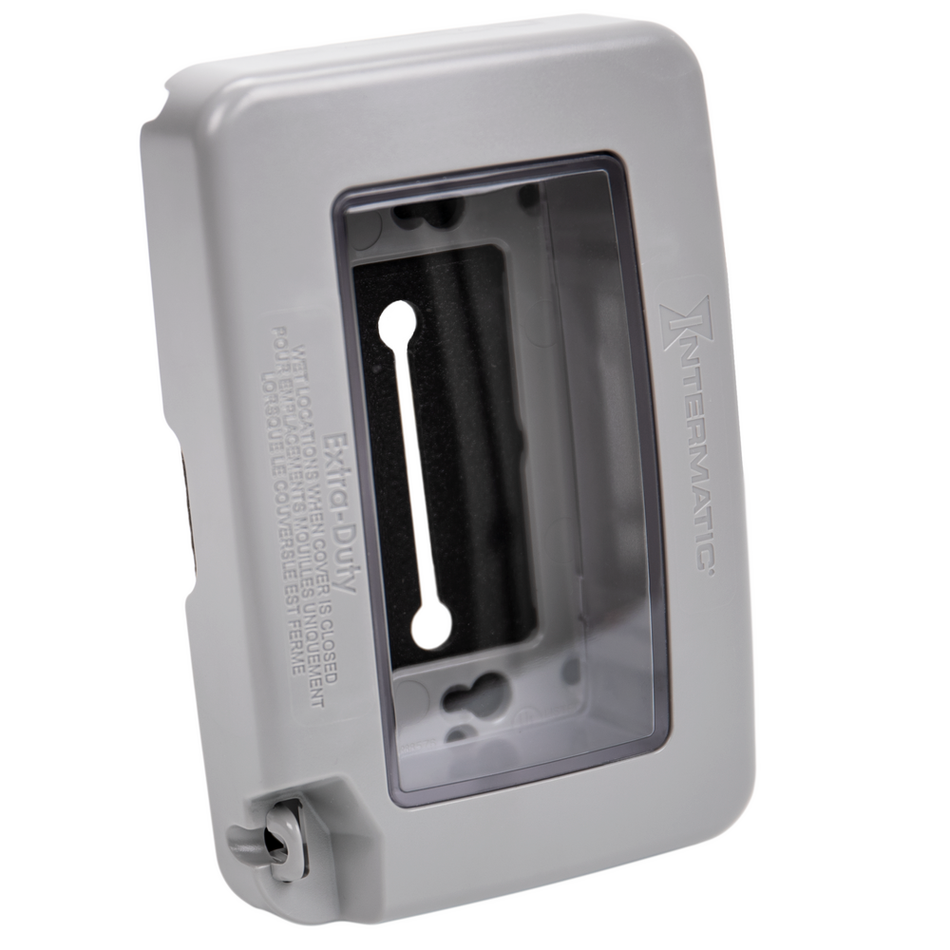 Intermatic WP7000G, Low-Profile Extra-Duty Plastic In-Use Weatherproof Cover, Single-Gang, Vrt/Hrz, Gray