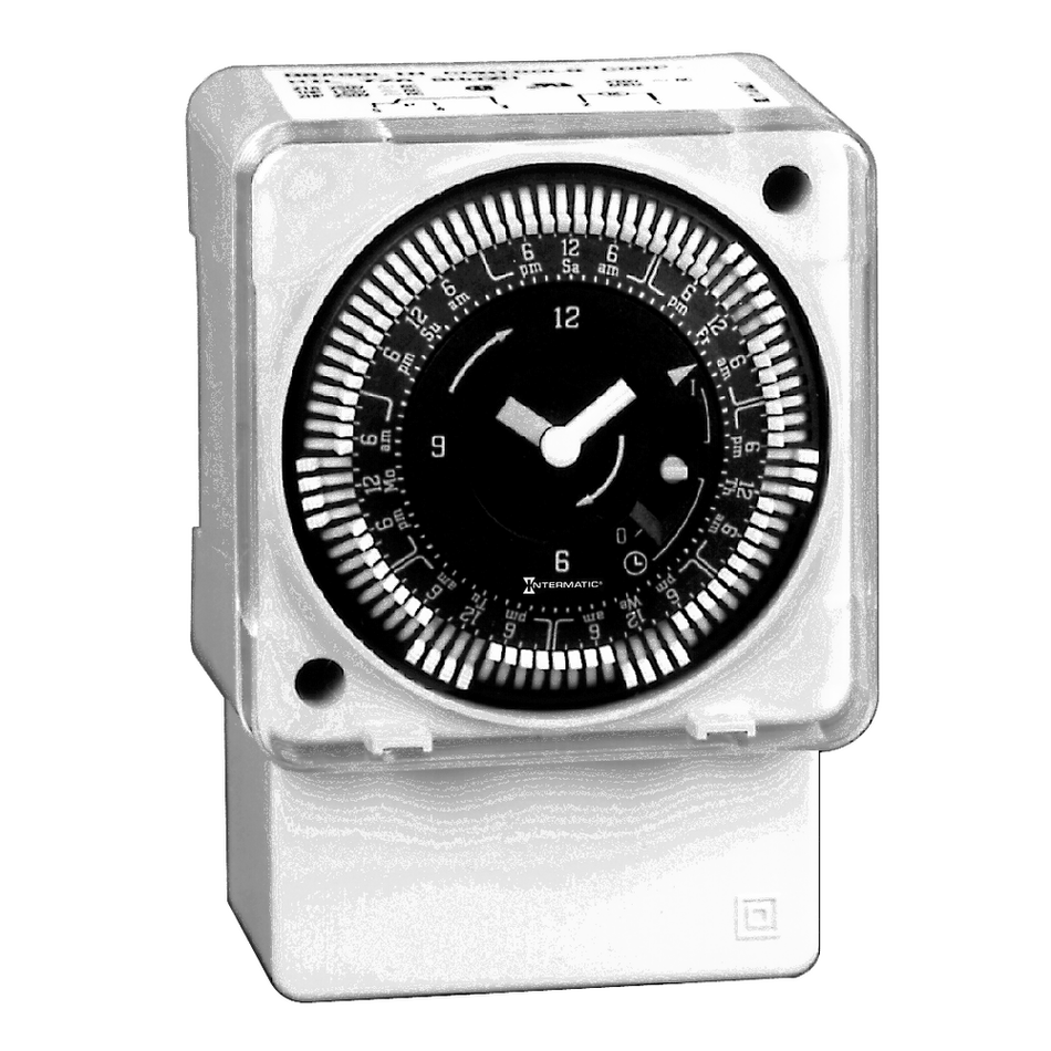 Intermatic MIL72ASWUZH-120, 7-Day 120V Electromechanical Surface/DIN Rail Mount Timer Module with Manual Override, 2 Hour Intervals, 21A, SPDT