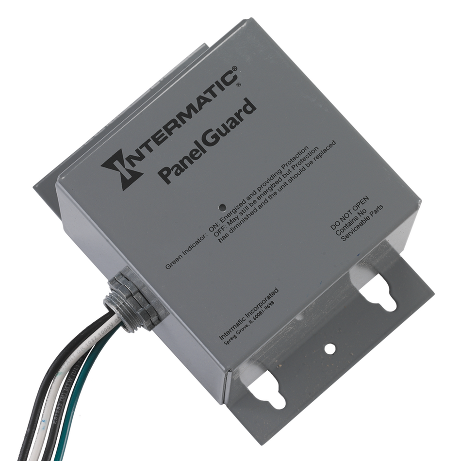 Intermatic IG3240RC3, Surge Protective Device, Single (Split) Phase, 6-Mode, 120/240 VAC 1Ph, Type 1 or Type 2, Outdoor type 3R metal, Gray