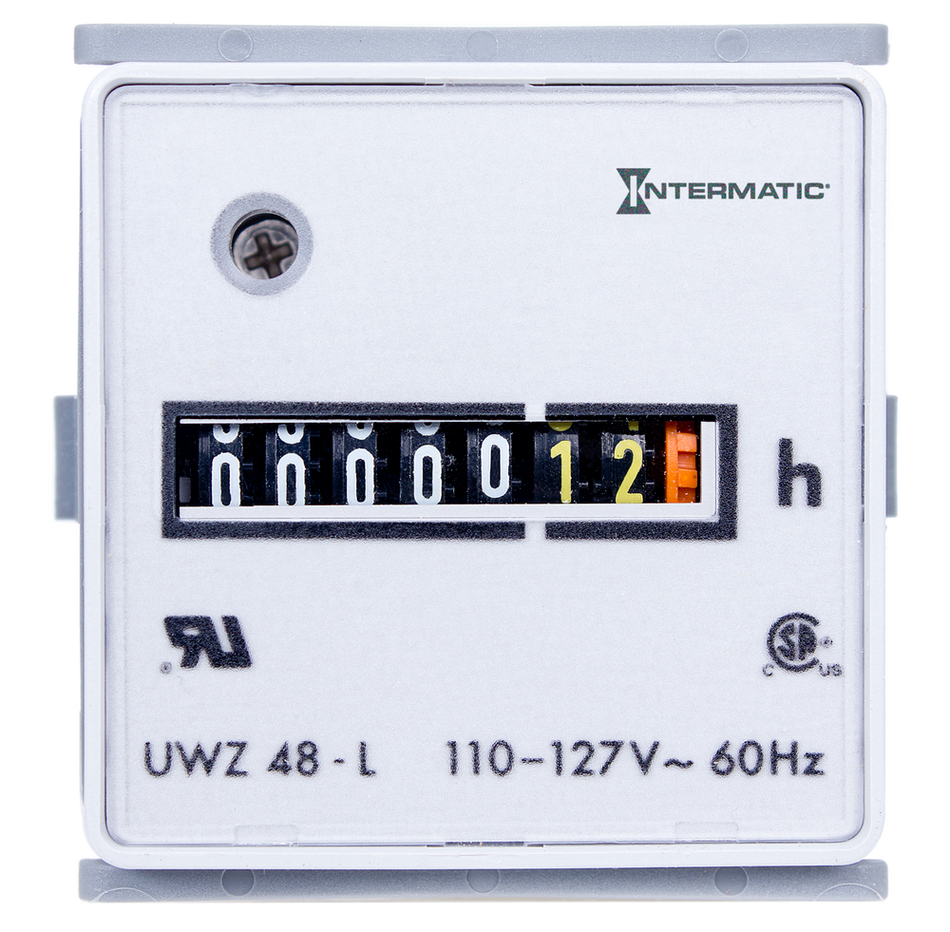 Intermatic UWZ48E-24U, AC Hour Meter, 24 VAC
