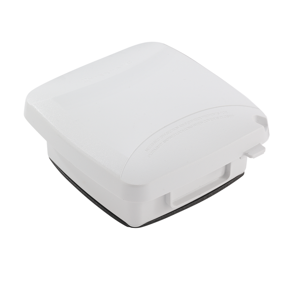 Intermatic WP5220W, Extra-Duty Plastic In-Use Weatherproof Cover, Double-Gang, Vrt, 2.25" White