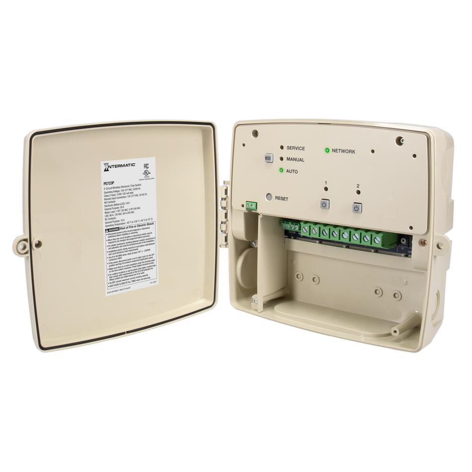 Intermatic PE723P, 24-Hour 7-Day Electronic WiFi Time Control, 2-Circuit, Type 3R Plastic Enclosure, 120-277V