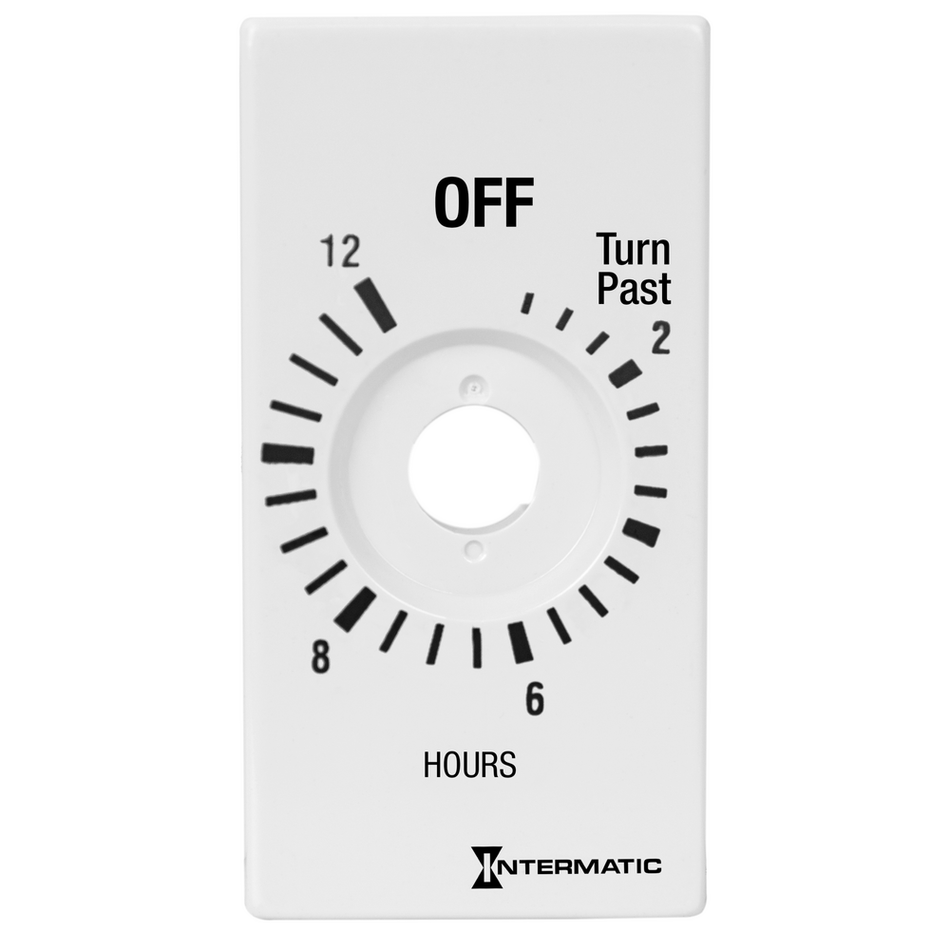 Intermatic 148FD5061, Plate for 12-Hr without HOLD, White (FD12HWC)