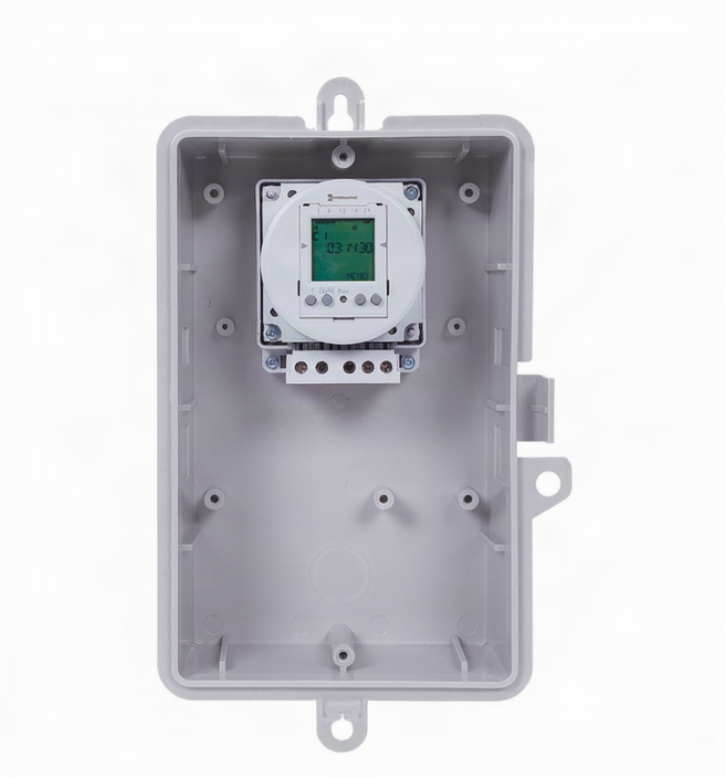 Intermatic GMXFM1D20-I-LV, 24-Hour or 7-Day Electronic Time Control, 20 Setpoint Programs, Type 1 Indoor Plastic Enclosure, SPDT, 15A, 12/24V