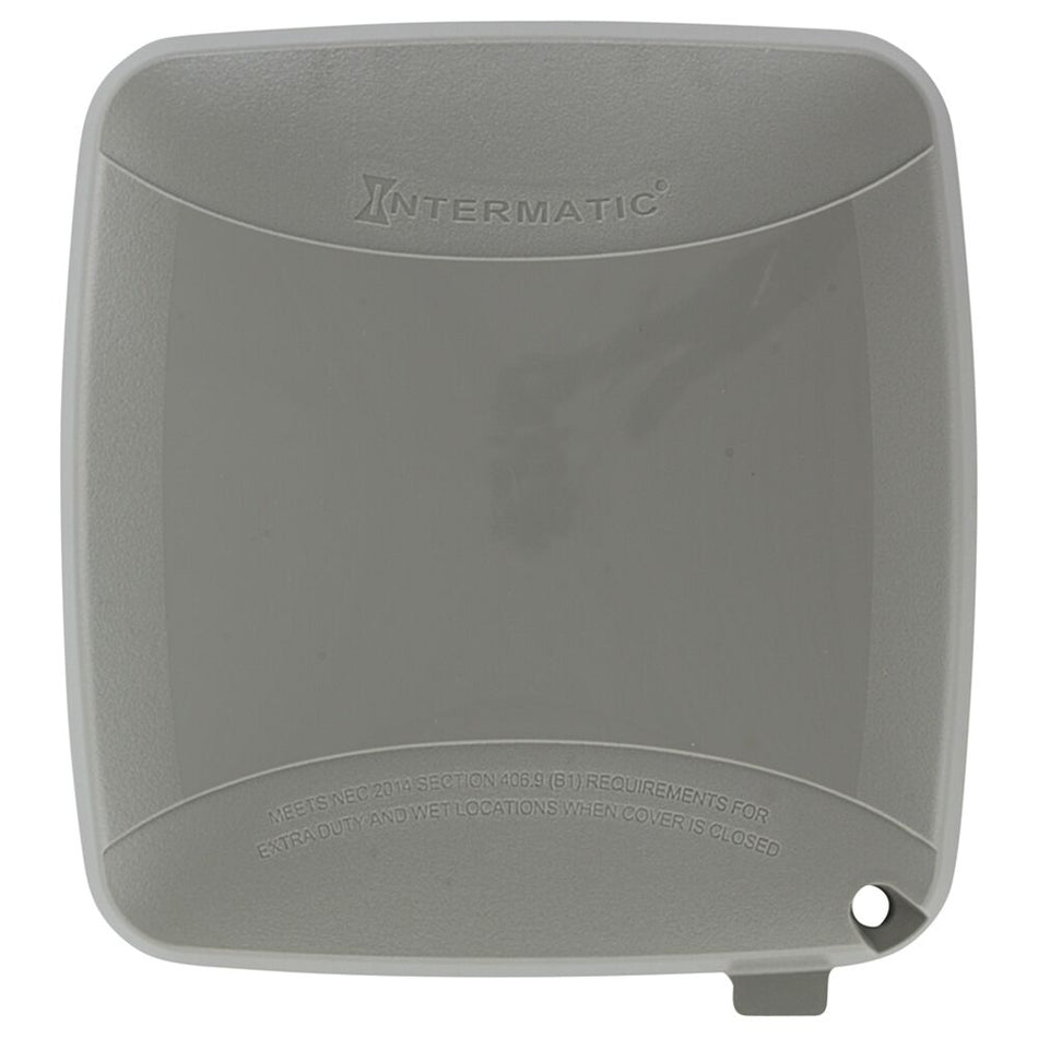 Intermatic WP5225G, Extra-Duty Plastic In-Use Weatherproof Cover, Double-Gang, Vrt, 2.75" Gray