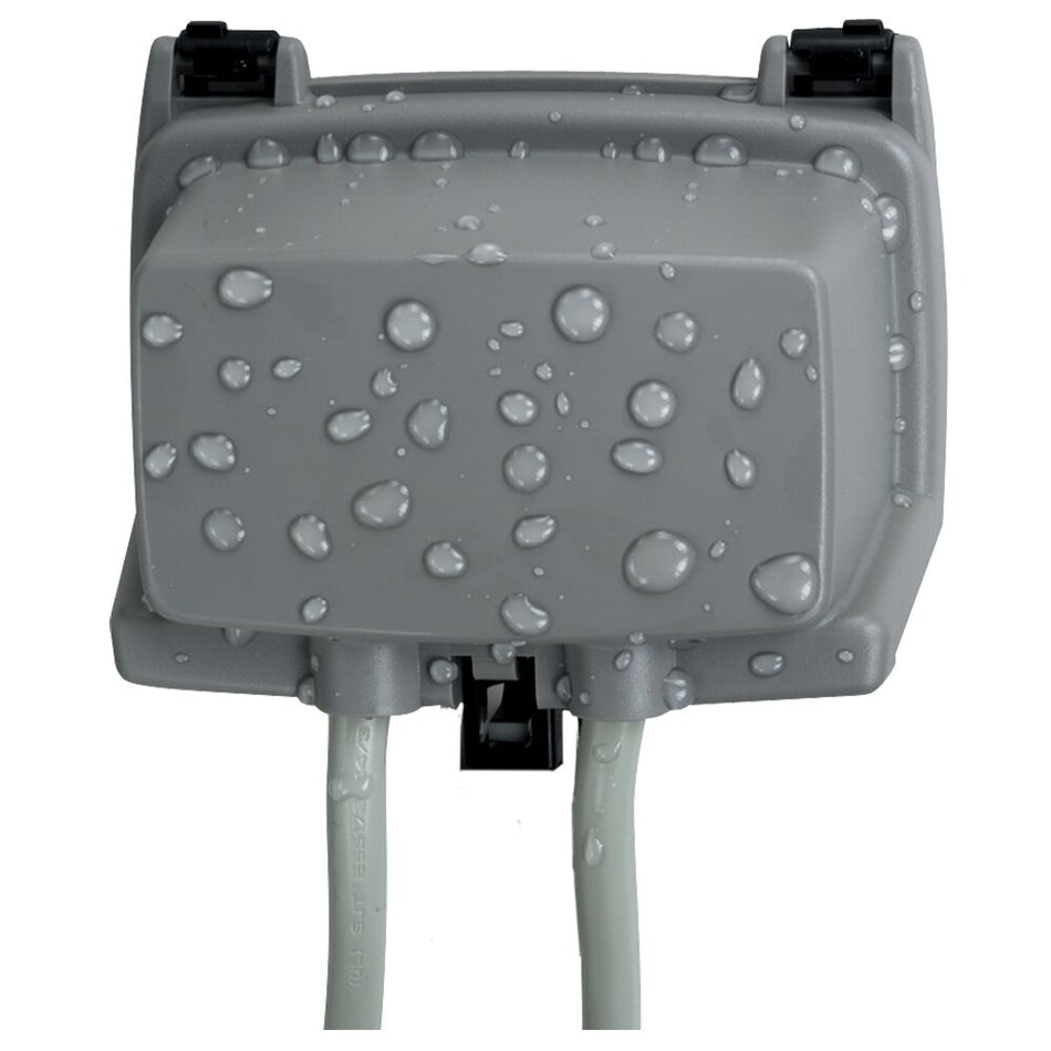 Intermatic WP1000HGC, Plastic In-Use Weatherproof Cover, Single-Gang, Horizontal, 2.25" Gray