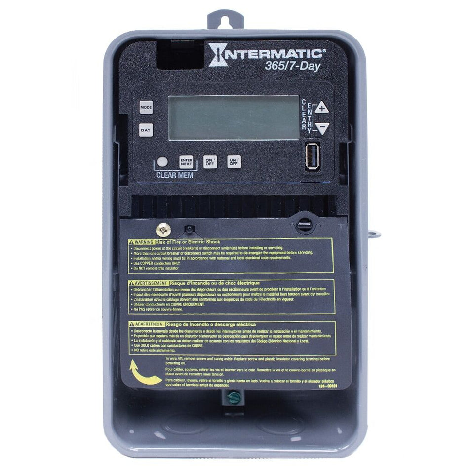 Intermatic WH2725AT, Pre-Programmed 7-Day Water Heater Timer, Indoor/Outdoor Nema 3R Metal Enclosure, 240 V