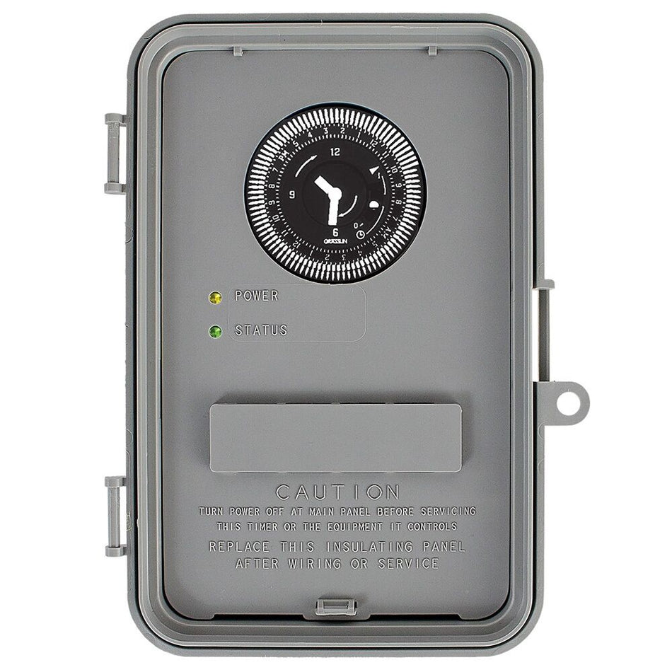 Intermatic WHAVQ4, 24 Hour 120-240V Water Heater Timer with Battery Backup and Auto-voltage, 40A SPDT/DPDT, Type 3R Indoor/Outdoor Plastic Enclosure