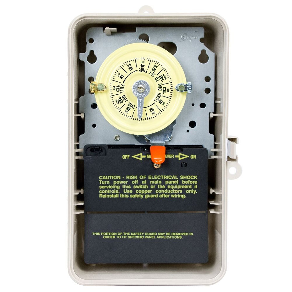 Intermatic T106P3, 24-Hour 208-277V Mechanical Time Switch, SPDT, Type 3R Plastic Enclosure