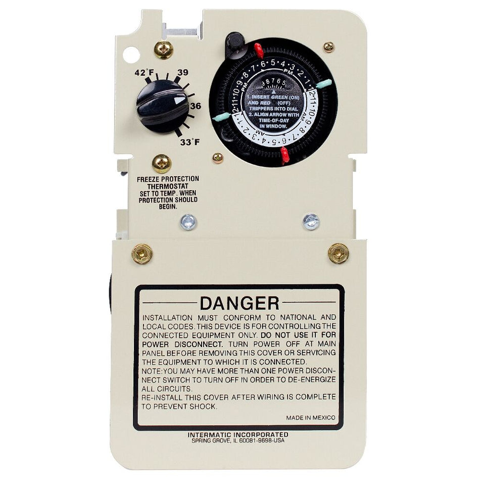 Intermatic PF1102MT, Freeze Protection Timer with Thermostat for 240V Applications, Mechanism