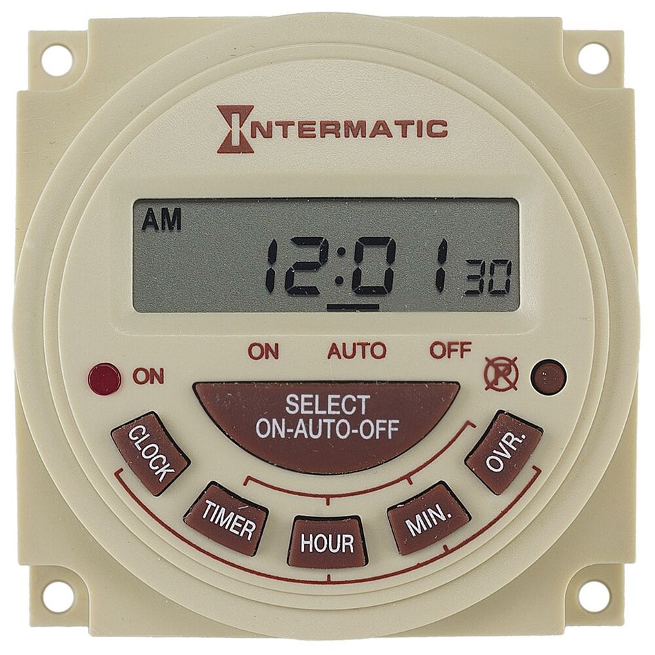Intermatic PB314E, 24-Hour 240V Electronic Panel Mount Timer