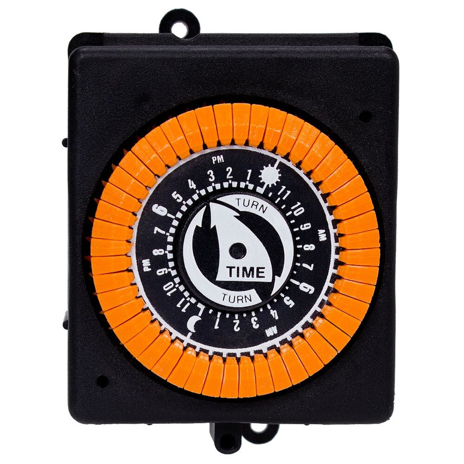Intermatic PB914N, 24-Hour 208-277V Mechanical Panel Mount Timer, 48 Trippers