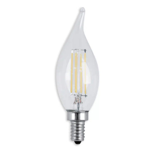 Votatec VO-FCAW3.8-120-40-T-D, LED Candle Filament, 120V, 3.8W, 300 Lumens, 4000K Cool White, E12 Base, Dimmable