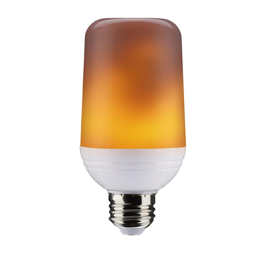 Satco S29806, 2.5W T19 LED Flame Bulb, 120V, Medium E26 Base, 1600K, 150 Lumens, Non-Dimmable