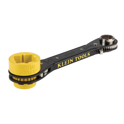 Klein Tools KT155T, 6-in-1 Lineman's Ratcheting Wrench