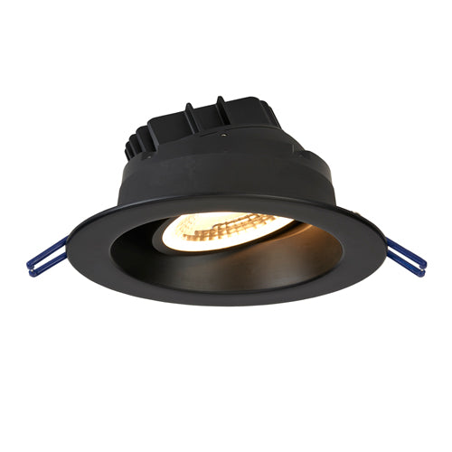 Lotus LRG4-5CCT-HO-BK, 4" Round Regressed Gimbal LED High Output 15W, 120VAC, 5CCT, 1100-1400 Lumens, Dimmable, 38° Beam Angle, Black Trim