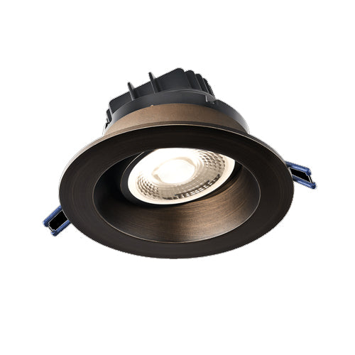 Lotus LRG4-5CCT-HO-ORB, 4" Round Regressed Gimbal LED High Output 15W, 120VAC, 5CCT, 1100-1400 Lumens, Dimmable, 38° Beam Angle, Oil Rubbed Bronze Trim