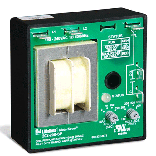 Littelfuse 202-200-SP-NHV, 202-200-SP Series, Single-phase voltage monitor, Voltage Sensing AC 190 ~ 240VAC, SPDT (1 Form C)