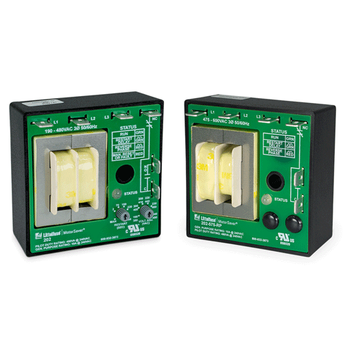 Littelfuse 202-575-RP, 202 Series, 3-Phase Voltage Monitor, Voltage Asymmetry, Voltage Sensing AC 475 ~ 600VAC, SPDT (1 Form C)