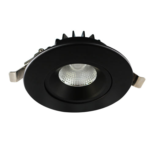 Lotus AD-LED-4-S12W-5CCT-BK-LREY, 4" Round Venus Adjustable Recessed LED 12W, 120VAC, 5CCT Selectable, 780-910 Lumens, Dimmable, 38° Beam Angle, Black Trim