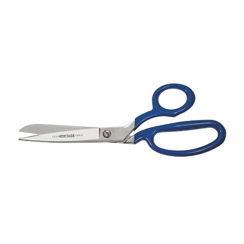 Klein Tools 208LR-BLU-P, Bent Trimmer w/Large Ring, Blue Coating, 8-Inch