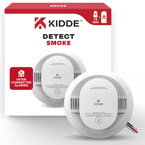 Kidde 20SA10-CA, DETECT Series Smoke Alarm, 120V Hardwired with 10-Year Backup Battery, Ordering P/N #: 21031559